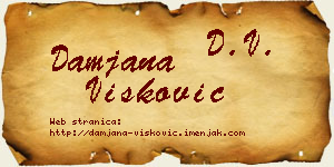Damjana Višković vizit kartica